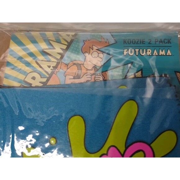 Futurama Slurm Drink Koozie 2 Pack Loot Crate Exclusive 2017 NEW Collectible - Picture 5 of 7